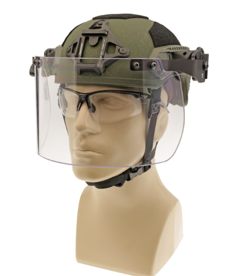 Paulson 5900300 Tactical Face Shield Model DK7-H.150-RU Rail Mount United Shield Helmet Compatibility