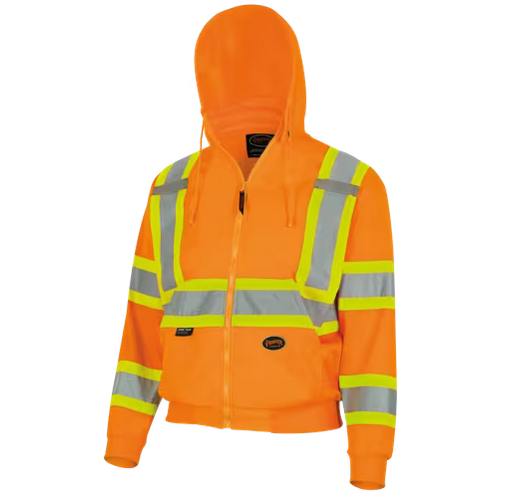 Pioneer Surewerx V1060550U Hi-Vis Microfleece Zip Hoodie Hi-Vis Orange 