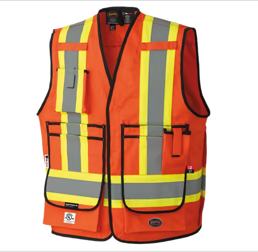 Pioneer V2540750U  Hi-Vis FR/ARC Rated Surveyor's Safety Vest Orange 