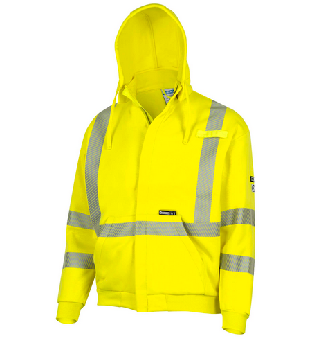 Pioneer Surwerx ZFC206 Hi-Vis Yellow 100% FR/Arc-Rated Hoodie 