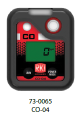RKI Instruments 73-0065 CO-04, Carbon Monoxide (CO) 0-2000 ppm, batteries, alligator clip