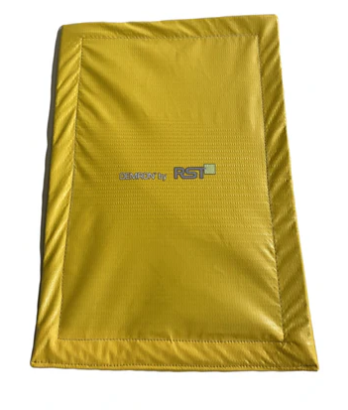 Gold Radiation Shield Technologies ALARA High Energy Gamma Nuclear Blanket on white background 
