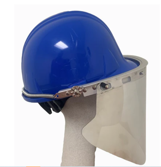Steel Grip 5130 Aluminized Heat Reflective Face Shield, Hard Hat, and Bracket