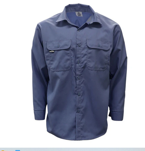 Steel Grip MBV6 9575 Medium Blue VINEX Shirt - Button Front