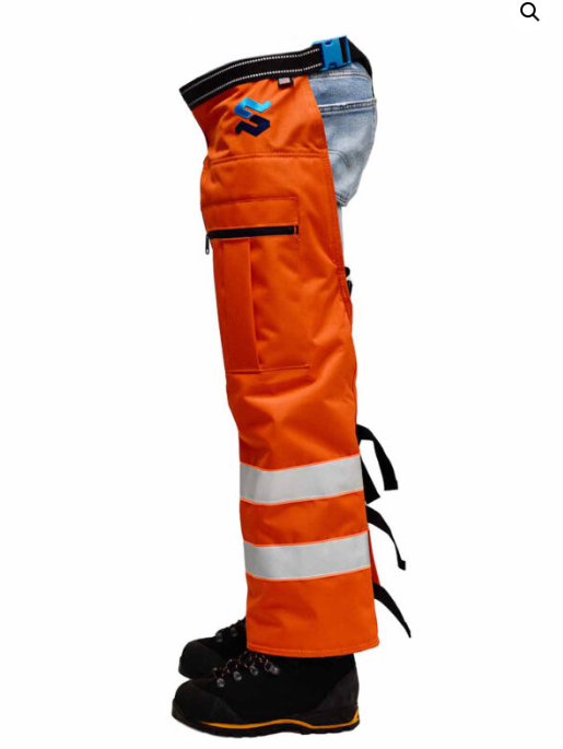 Swedepro 8532 Professional Wrap Chap Orange, Navy, HiVis, 32-44 Inch Length