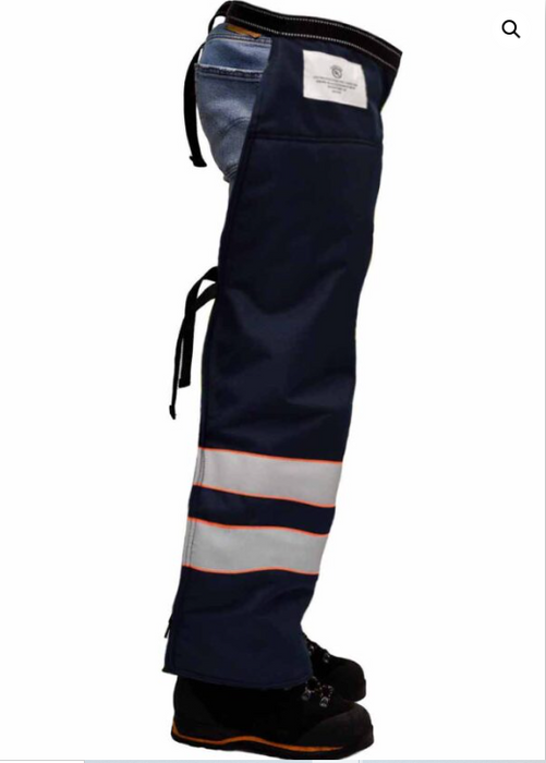 Swedepro 9532 Professional Z-Wrap Chap Orange, Navy, HiVis 32-44 Inch LengthChainsaw Chaps