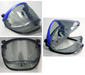 Gray, black, blue Chicago Protective Apparel WV-ARC-3P40V Clear Replacement Visor for Flip-Up Hoods