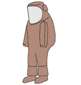 Kappler Z3H573 Splash Total Encapsulating Suit Rear Entry Level B