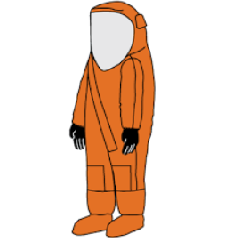 Kappler Z5H383 Vapor Total Encapsulating Suit Rear Entry Level A