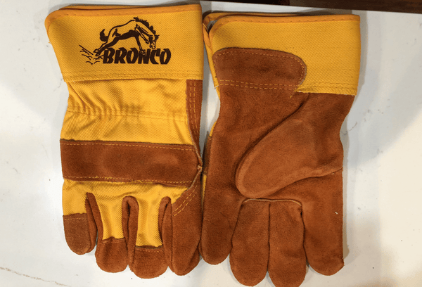 MCR Safety Bronco 1680 Lg Brown Select Split Cowhide Palm Gloves  