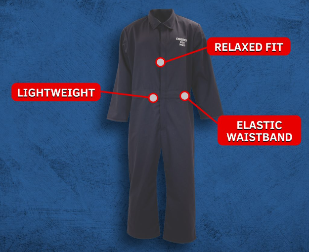 Oberon BSA-OB59NB-R | 12 Cal BSA Inherently Flame Resistant Arc Flash Coveralls