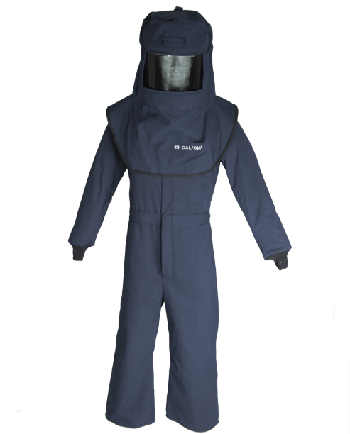 Oberon LNS4A 40 Cal LAN Arc Flash Hood and Coverall Suit Set