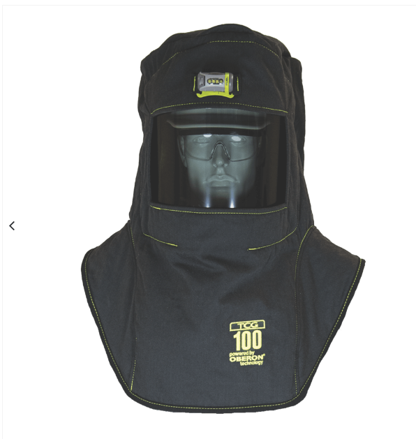 Oberon TCG6B-ESL | 100 Cal TCG™ Deluxe Arc Flash Kit (Hood, Coat with Escape Strap, and Bib-Overalls with 26″ Leg Zippers)