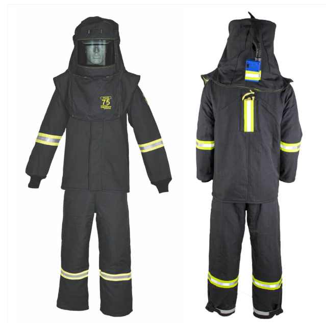 Oberon TCG75B-ES 75 Cal TCG Arc Flash Kit with Escape Strap (Hood, Coat, and Bib)