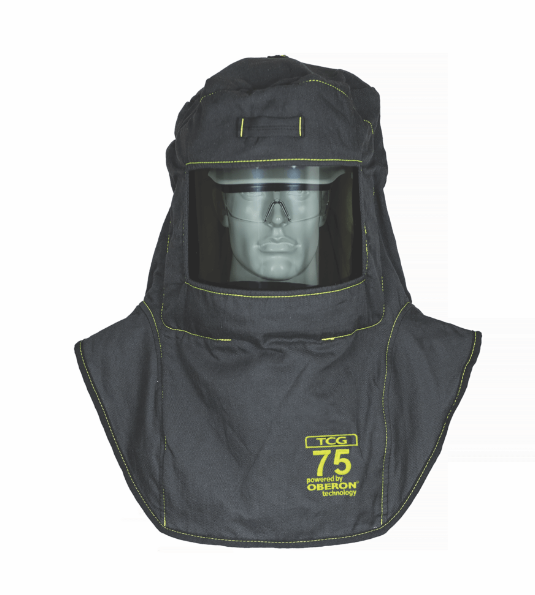 Oberon TCG75B-ESL 75 Cal TCG Deluxe Arc Flash Kit (Hood, Coat with Escape Strap, and Bib-Overalls with 26″ Leg Zippers)