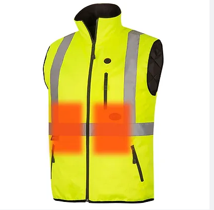 Pioneer V1210260U | V1210270U Hi-Vis Heated Safety Vest 