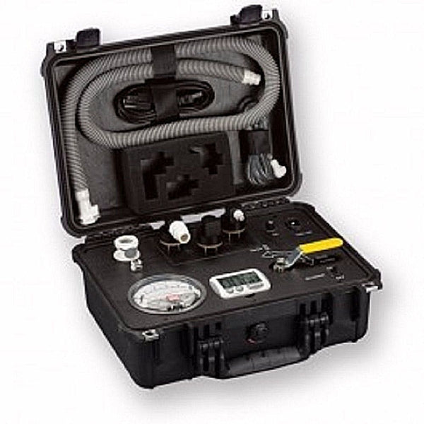 Black open LakelandPTK220 test kit against white background