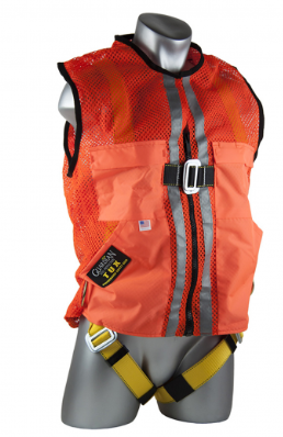 Orange Guardian Fall 02110 Orange Mesh Construction Tux Harness on white background