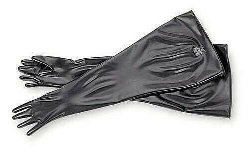 Guardian black 10B3032A glovebox gloves  on white background