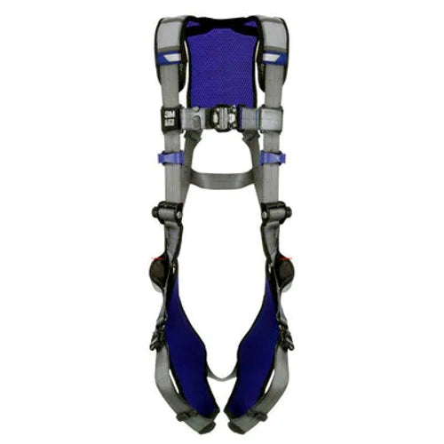 SILVER and blue 3M 1402022 safety harness on white background