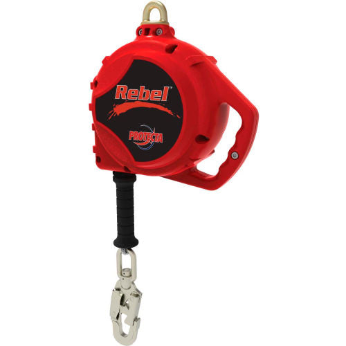 Red 3M 3590500 Protecta Rebel Self Retracting Lifeline, Cable on white background