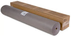 Gray roll next to tan box 3M 7000045443 Steel Gray masking paper on white background