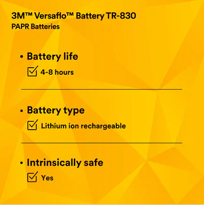 3M™ TR-830 Versaflo™ Battery TR-830 | Free Shipping and No Sales Tax