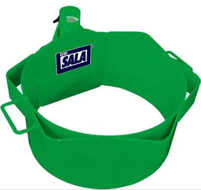 Green 3M™ 8510457 DBI-SALA Confined Space Integrated Manhole Collar on white background