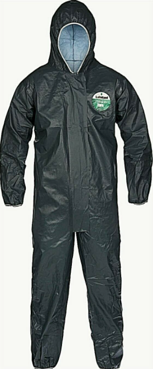 Black Lakeland 51130 coverall on white background