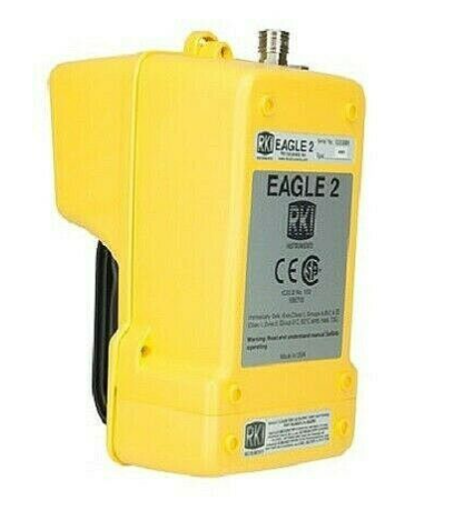 RKI yellow gas monitor 724-104-05-P2 Eagle 2  against white background