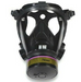 Black Survivair Honeywell Opti-Fit gas mask on white background