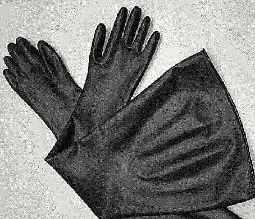 Guardian black 8B1532A glovebox gloves on white background