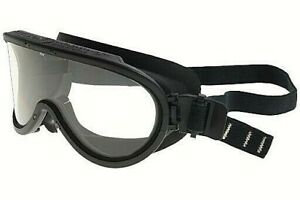 Black/clear Paulson firefighter goggles 9401900 on white background
