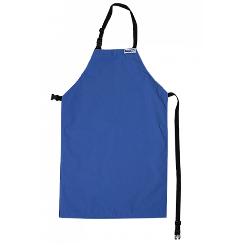 Blue National Safety Apparel Enespro A02CRC Cryogen Bib Safety Apron on gray checkered background