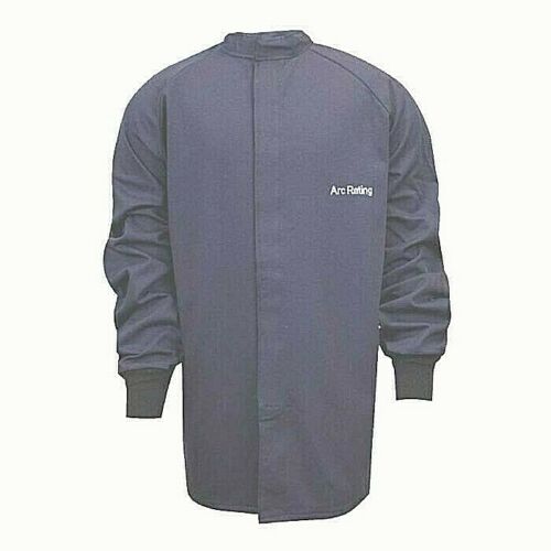 Gray NSA C04UW03 arc flash coat on white background