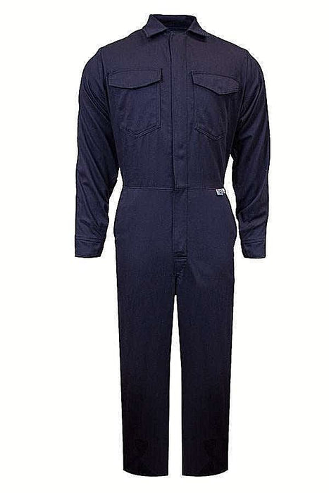 Navy blue National Safety Apparel Enespro C88UP Arcguard 12cal FR/AR 9oz NFPA Coverall against white background