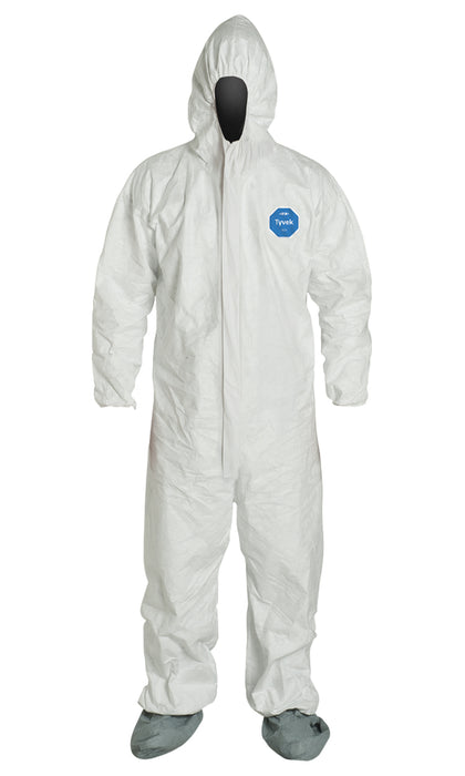 Dupont TY122S white coverall against white background