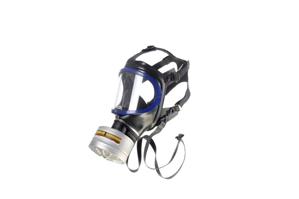 black gas mask Draeger X-Plore on white background