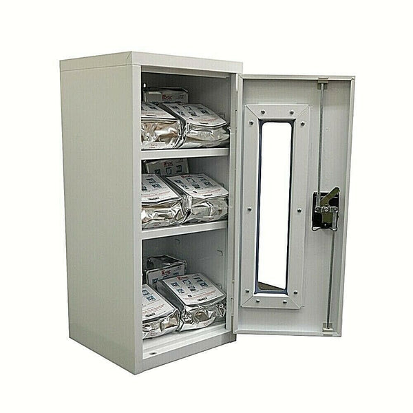 Gray Elmridge smoke hood cabinet on white background