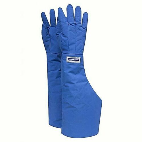 Blue NSA shoulder length cryogenic gloves G99CRBEPSH on white background