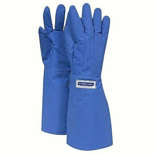 NSA elbow length blue cryogenic gloves G99CRBEREL on white background