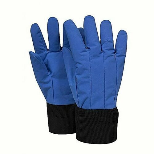 Blue and black National Safety Apparel G99CRBERWR Cryogen Safety Gloves 12"  on white background