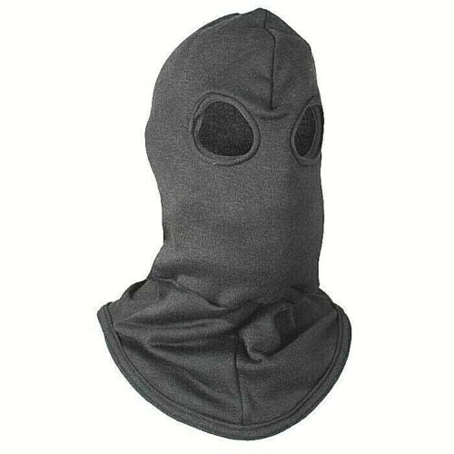 Black National Safety Apparel H49CX Triple Layer Carbon Armor FR Balaclava  on white backgroundd