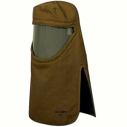 Brown Enespro National Safety Apparel H65KDQTHATPV 65cal ARCGUARD Arc Flash Hood  on white background
