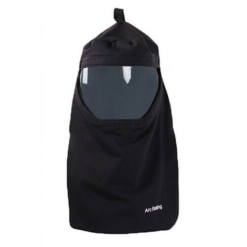 Black Enespro National Safety Apparel H65UPHHPV 12cal Ultrasoft Arc Flash Hood CAT2  on white background