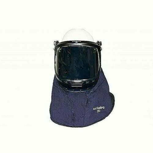 blue,black,white  Enespro National Safety Apparel H65UW20LFS 20cal Arcguard Lift Front Shroud on white background