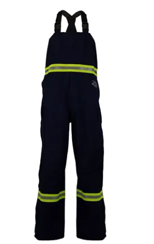 Navy color National Safety Apparel Enespro HYDROFLASHB FR Foul Weather Bib