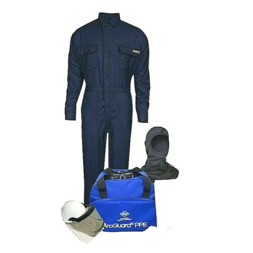Multi color Enespro National Safety Apparel KIT2CV11NGLF 12CAL Coverall Kit w/Lift FT Hood on white background