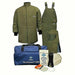 Green, blue, black, white  National Safety Apparel Enespro KIT4SCLT40 Arcguard 40 CAL Arc Flash Kit on white background