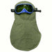green balaclava with goggles National Safety Apparel Enespro KITHP27 27cal FR/AR Goggle Balaclava Combo against white background